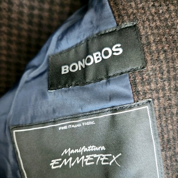 Bonobos Men's The Italian Wool Houndstooth Car Button Up Coat Size M - Picture 7 of 13